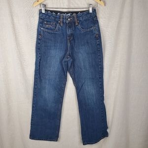 ◇ Vintage Surplus Skull Embossed Jeans Youth Size 14